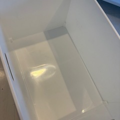 無印収納ボックス＆ホワイトラックの画像