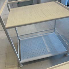 無印収納ボックス＆ホワイトラックの画像