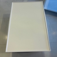 無印収納ボックス＆ホワイトラックの画像