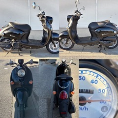 ⭐️ビーノ低燃費4スト⭐️タイヤ・バッテリー・グリップ・プラグなど新品で快調⭐️50cc原付スクーター⭐️の画像