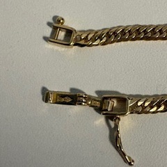 k18喜平６面ダブルネックレス　50cmの画像