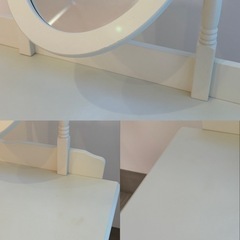 ドレッサー テーブル アイボリー猫脚の画像