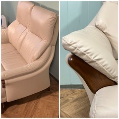 【上質！🉐】傷・汚れに強い 2人掛けソファ 合皮タイプ　コウテイ3 Nシールド  ニトリの画像