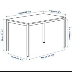 【0円 】IKEA   テーブル　125x74cmの画像