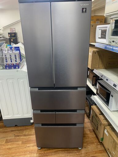 [動作保証付き] SHARP 6ドア冷蔵庫 SJ-MF46K-H 2023年製 入荷いたしました！