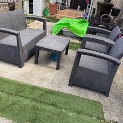 屋外テーブル　ソファー　アウトドア　家キャンプにの画像