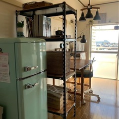 冷蔵庫 114L レトロ 小型 一人暮らし 2ドア の画像