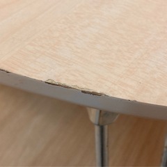 ニトリ　折りたたみローテーブル　丸型の画像