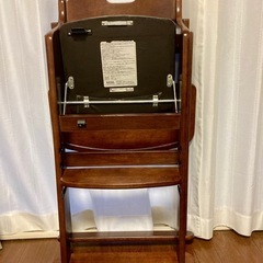 【受け渡し者決定】KATOJI 　木製ワイドハイチェアの画像