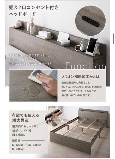 	 RASIK ベッド シングル ポケットコイルマットレス付き
