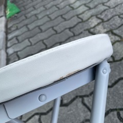 ニトリ　折りたたみチェア　ボンベイ　WH ホワイト 折りたたみ椅子 2脚セットの画像