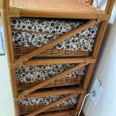 籐家具　キャスター付きの画像