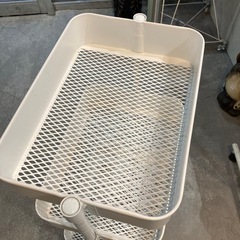 【ジモティー割】ニトリ スチールワゴン トロリ2 ホワイト（ID1946）の画像