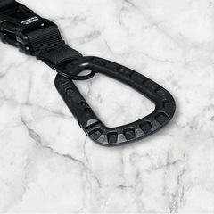 【KOBE.K.Carabiner】サバゲー バックル キーリング ワンタッチダブルバックル 樹脂製カラビナ ナイロン ブラックの画像