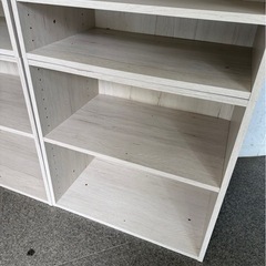 ハンガー付き収納棚　オープンシェルフ　クローゼット　棚板可動の画像