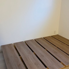 木目調ローベッド フレームマットレスセット  LOWYAの画像