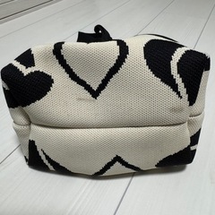 ハート柄巾着型　ショルダーバックの画像