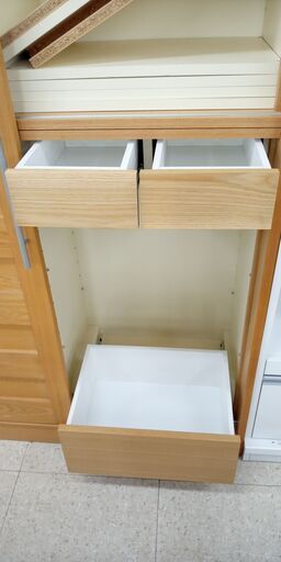 ★リユースのサカイ高崎店★TJ14832 モリタインテリア工業(株) 食器棚 ナチュラル H204×D44.5×W120 クリーニング済み