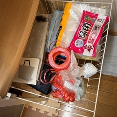 スライド式レンジ台　レンジラック　二口コンセント付きの画像