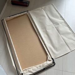 (3/22 AM限定)無印ベッドフレーム(シングル)✖️帆布バスケットの画像