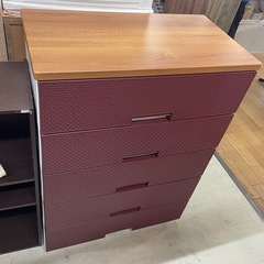 5段収納ボックス ストッパー付き 木製天板 プラケースの画像