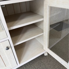 木製レンジボード　白　食器棚　シェルフ　の画像