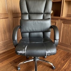 ハイバック オフィスチェア ブラック / 昇降機能付の画像