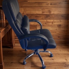 ハイバック オフィスチェア ブラック / 昇降機能付の画像