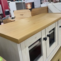 テレビ台 木製 扉3枚 状態良好 組み立てミスありの画像