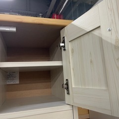 テレビ台 木製 扉3枚 状態良好 組み立てミスありの画像