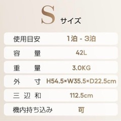 【新品】スーツケース 機内持ち込み42Lの画像