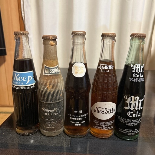 （値下げ）アメリカ??統治下1960年代ミスターコーラ含む計25本（すべて未開栓・中身入り）
