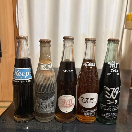（値下げ）アメリカ??統治下1960年代ミスターコーラ含む計25本（すべて未開栓・中身入り）