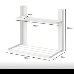 洗面所マグネット付き2段収納の画像