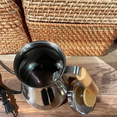 APIX 電気カフェケトル 0.7L AKE-278 木目調ハンドルの画像