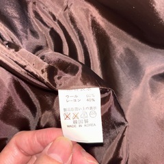 千鳥格子柄ジャケットレディースゆったりMの画像