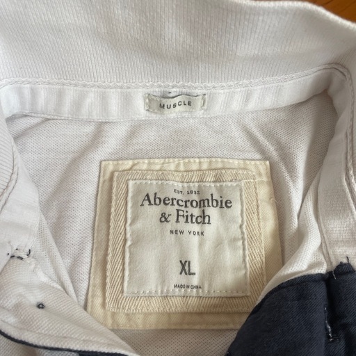 Abercrombie & Fitch ポロシャツ XL ホワイト