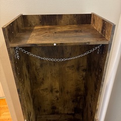 チェーン付カラーボックス（焦茶）の画像