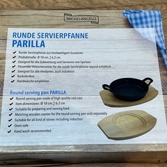 新品 Michelangelo Parilla 鋳鉄 両手鍋 スキレット 18cm 6.2cm IH オーブン対応 サービングパン　キャンプ アウトドアの画像