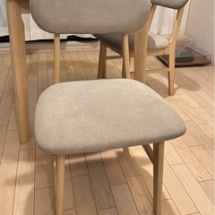 円形ダイニング3点セット の画像