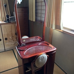 木製ドレッサー　椅子付き　　鏡台早い者勝ちの画像