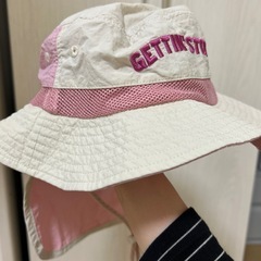 キッズ、帽子、日よけ付きの画像