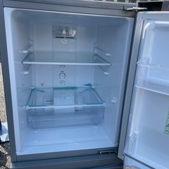 北九州市内配送無料　保証付き 2022年製アクア冷蔵庫 ブラッシュシルバー AQR-13M-S [126L /2ドア /右開きタイプ]の画像