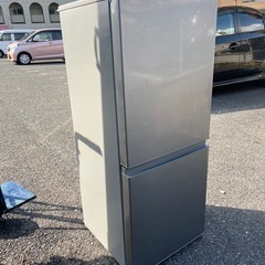 北九州市内配送無料　保証付き 2022年製アクア冷蔵庫 ブラッシュシルバー AQR-13M-S [126L /2ドア /右開きタイプ]の画像