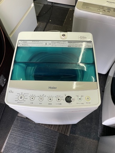 北九州市内配送無料　保証付き ハイアール Haier 全自動洗濯機 4.5kg ホワイト JW-C45A