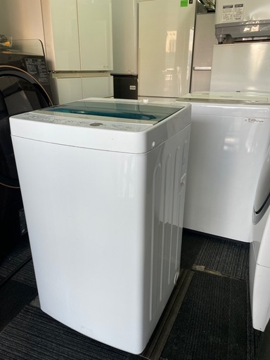 北九州市内配送無料　保証付き ハイアール Haier 全自動洗濯機 4.5kg ホワイト JW-C45A