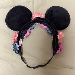 Disney ミニーマウス ヘアバンド カチューシャ フラワー 花飾りカチューシャの画像