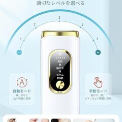 脱毛器 VIO対応【HIPL・サファイア冷却技術でほぼ無痛】光脱毛器  照射回数無制限 5段階調節 手動/自動照射切替  メンズ レディース 保護眼鏡付きの画像