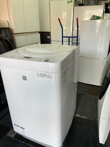 北九州市内配送無料　保証付き SHARP/シャープ洗濯機 ES-G5E3-KW 洗濯容量5､5kg