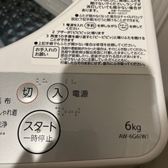 [洗濯機]東芝AW-6G6(W) 2017年製の画像